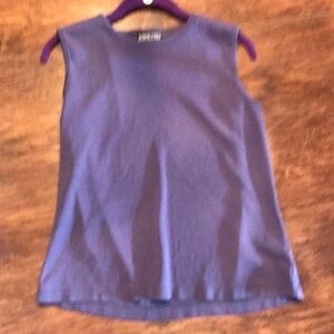 Lands’ End Women’s Purple Ribbed Sleeveless Tank Top